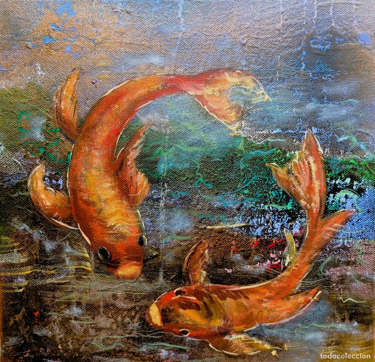 Arte: pintura en acrilico de peces - Foto 1