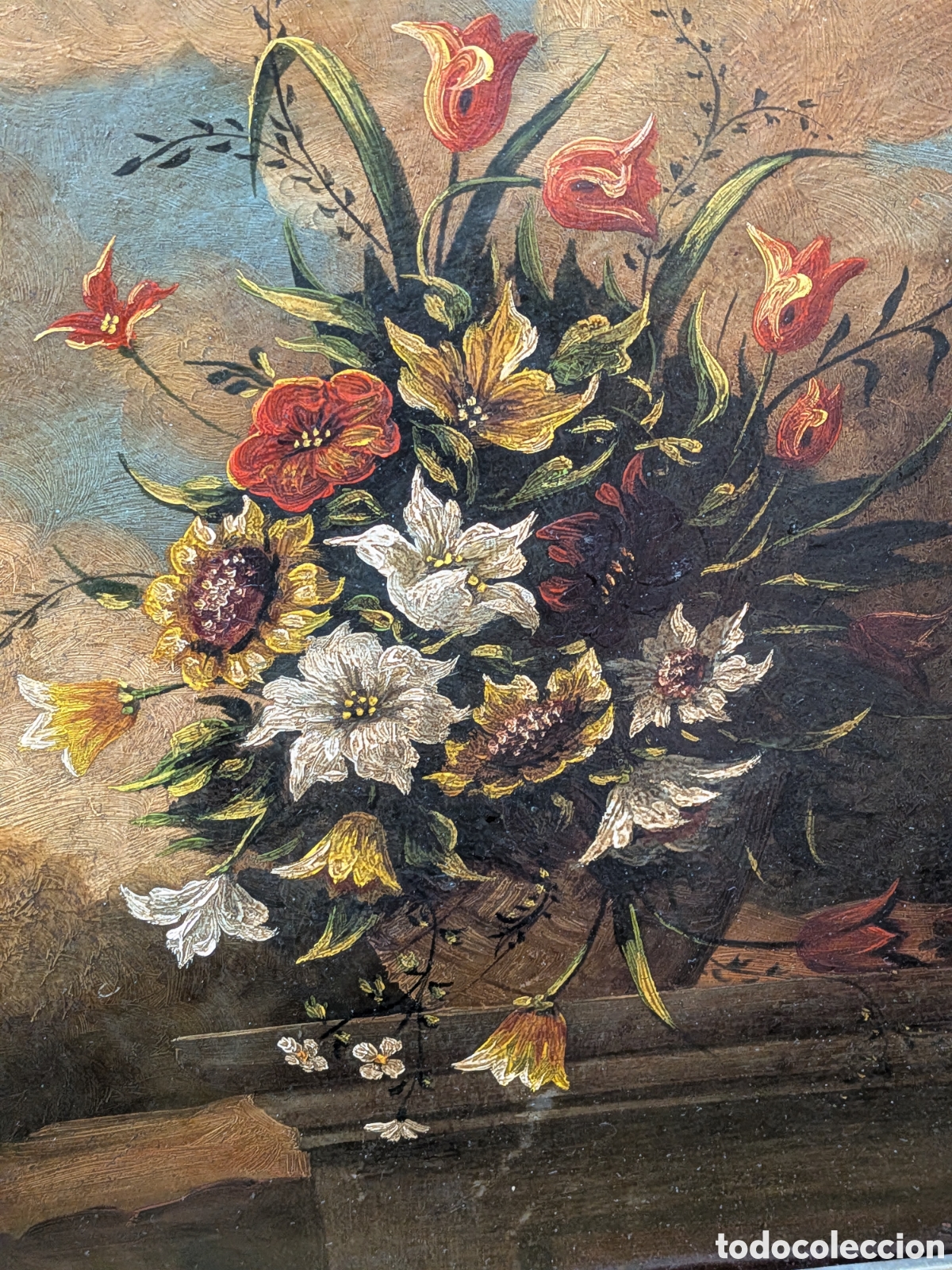 Arte: Oleo sobre chapa, bodegon floral. REF-410/11 - Foto 2