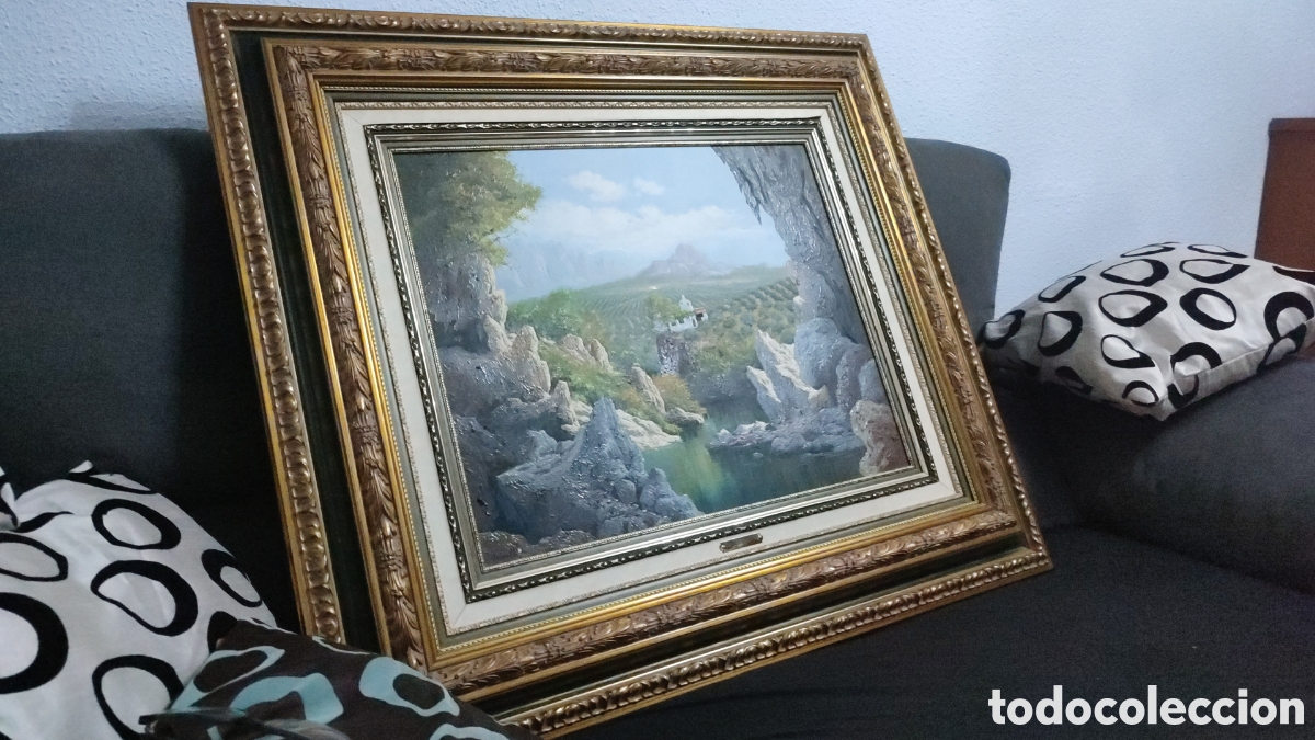 Arte: &Oacute;leo &rdquo;Paisaje de Roca y Ribera&rdquo; - Foto 5