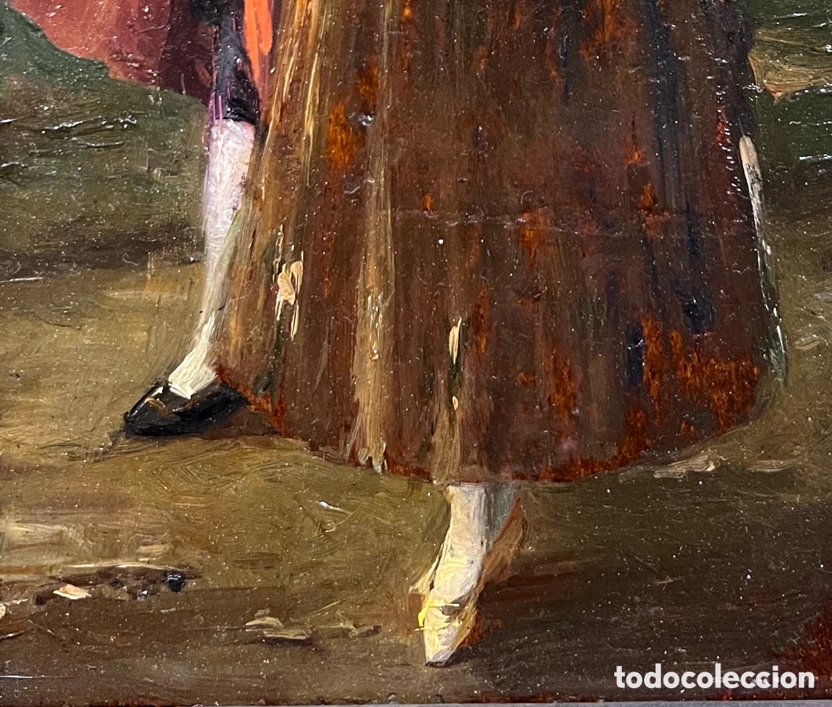 Arte: &ldquo;Majos&rdquo;, &oacute;leo sobre tabla, S.XIX - Foto 15
