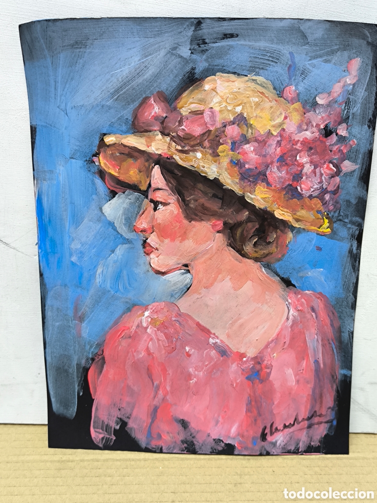 Arte: Dama con sombrero ( art )