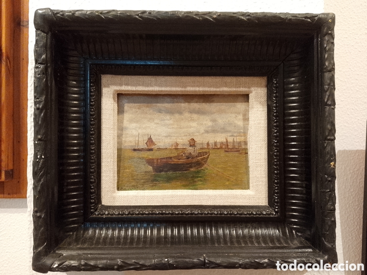 Arte: &Oacute;leo sobre tabla de Walter Elmer shofield - Foto 1
