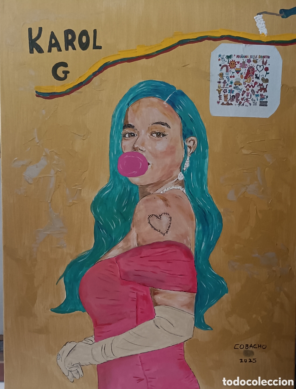 Arte: Acr&iacute;lico en lienzo Karol G - Foto 1