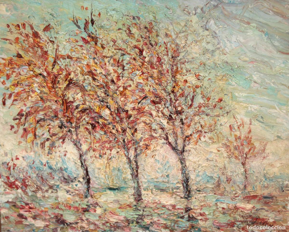 Art: ESCUELA EUROPEA (XX) OLEO SOBRE TELA SIGUIENDO LOS MODELOS DE ALFRED SISLEY. SUSURROS DE OTO&Ntilde;O