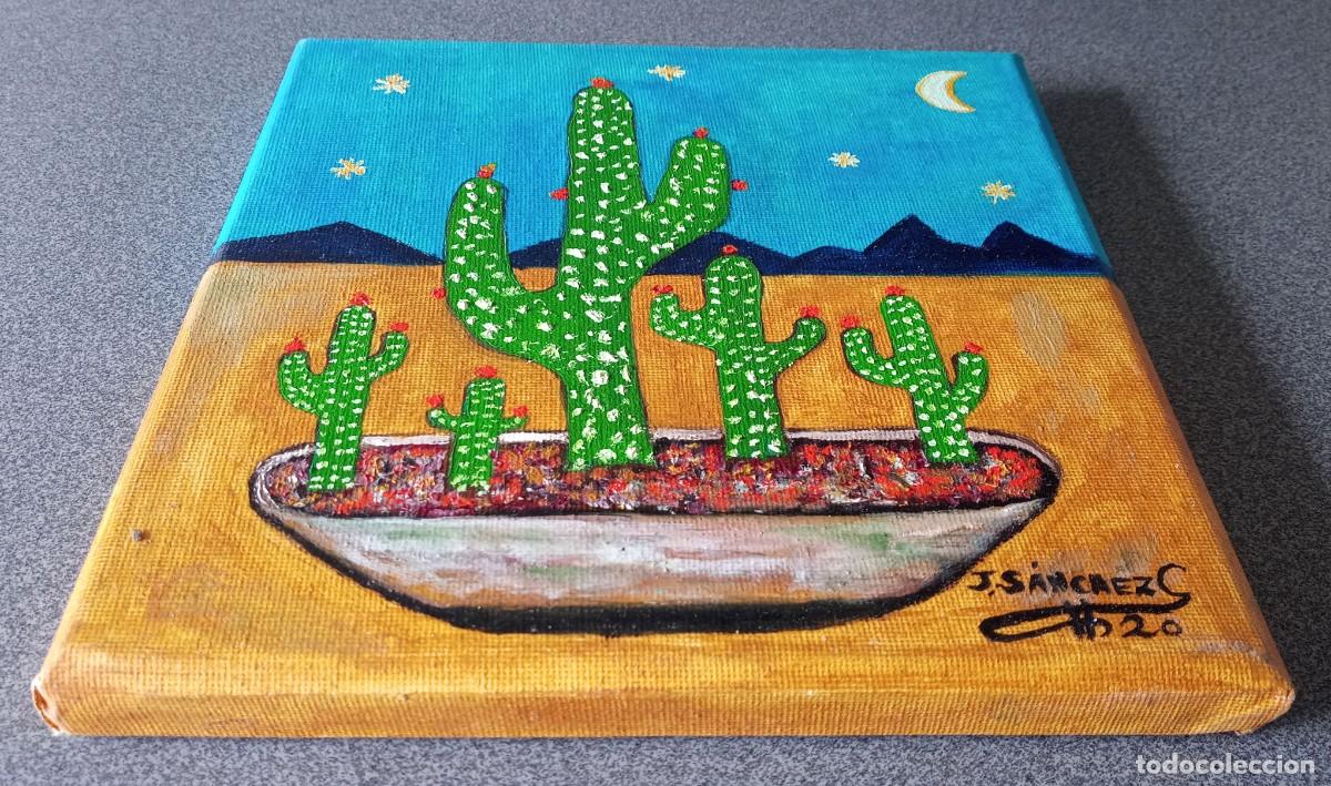 Arte: Acrilico sobre lienzo cactus naif - Foto 2