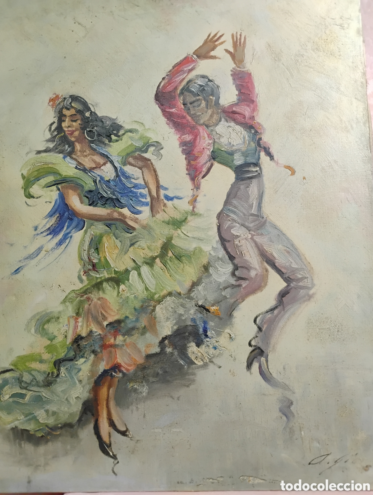 Arte: Cuadro expresi&oacute;n flamenca.Bailaore - Foto 1