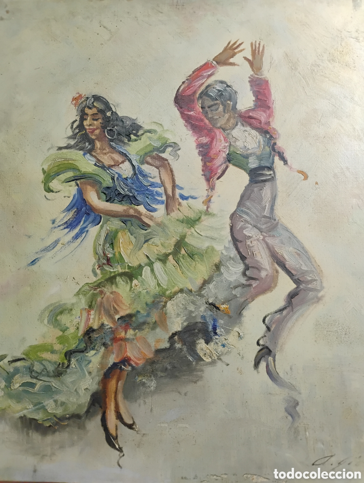 Arte: Cuadro expresi&oacute;n flamenca.Bailaore - Foto 3