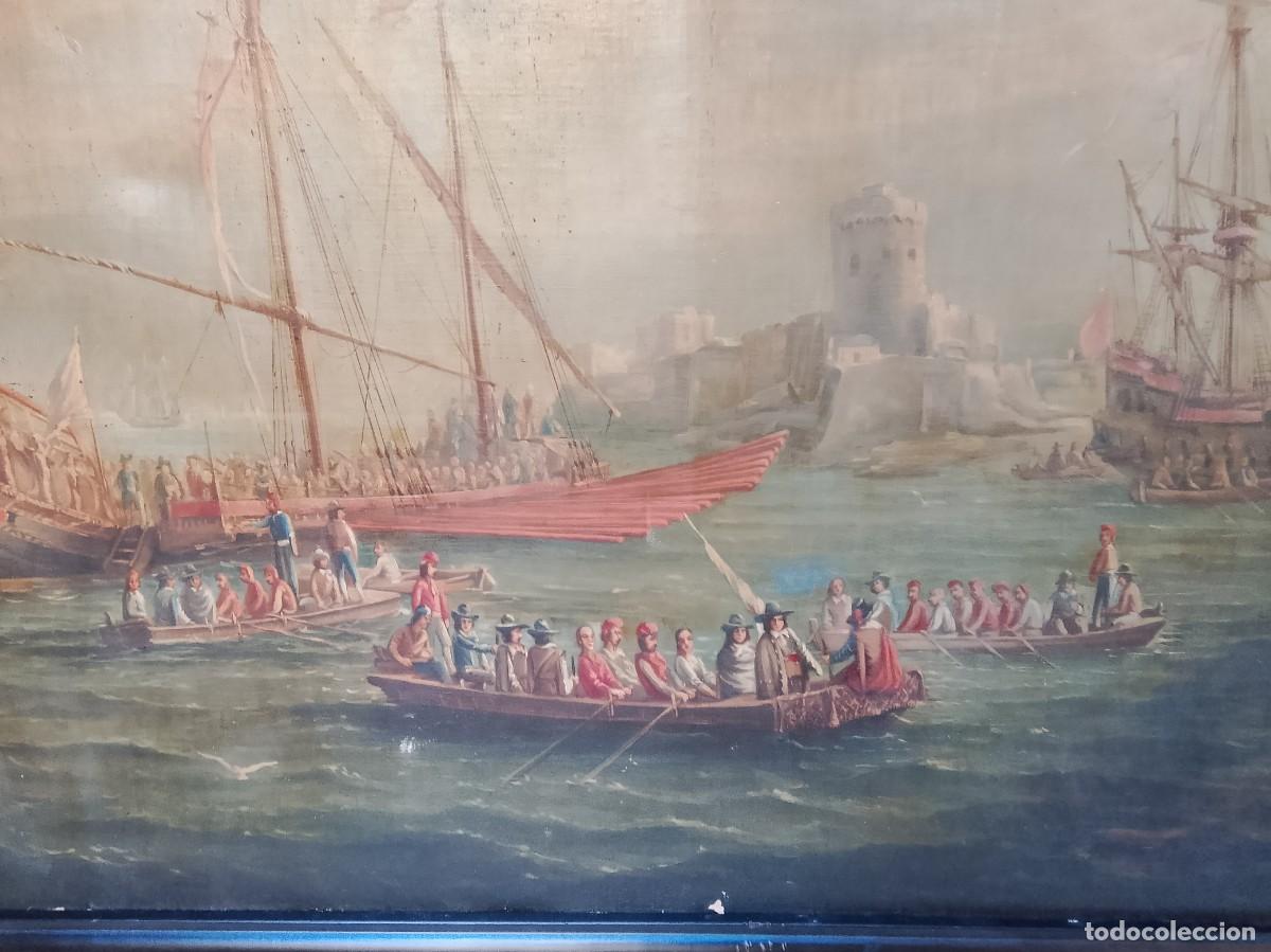 Arte: Marina desembarco -oleo sobre lienzo- - Foto 3