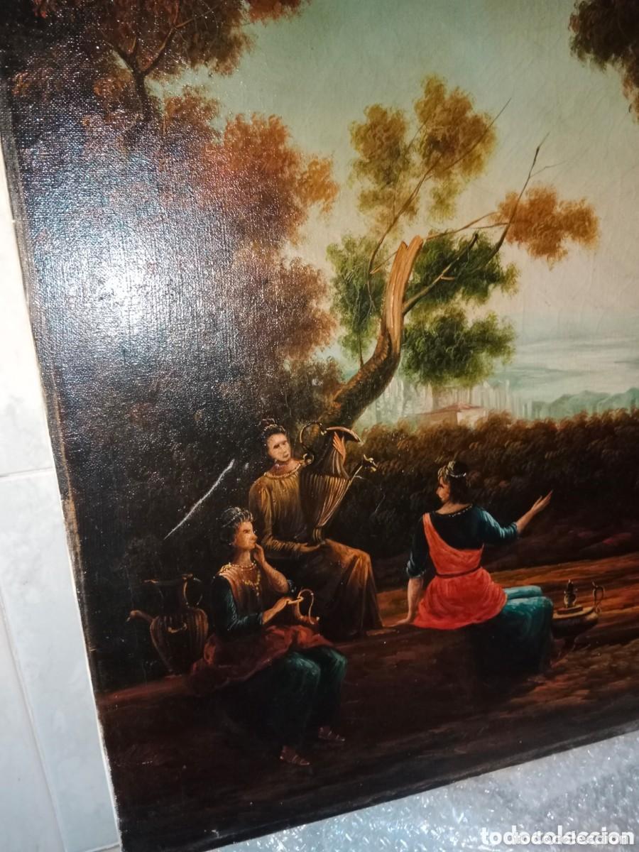 Art: Oleo sobre lienzo, Procesi&oacute;n al Templo Apolo de Delos. Firmado. 100x70 cm..