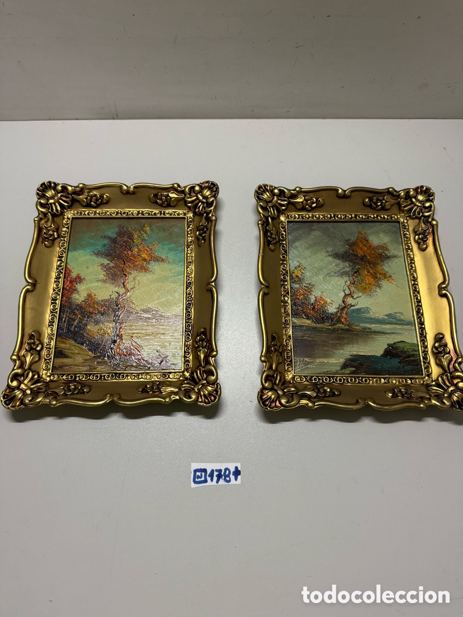 Arte: Peque&ntilde;os Oleo sobre tabla con Marco - Foto 1