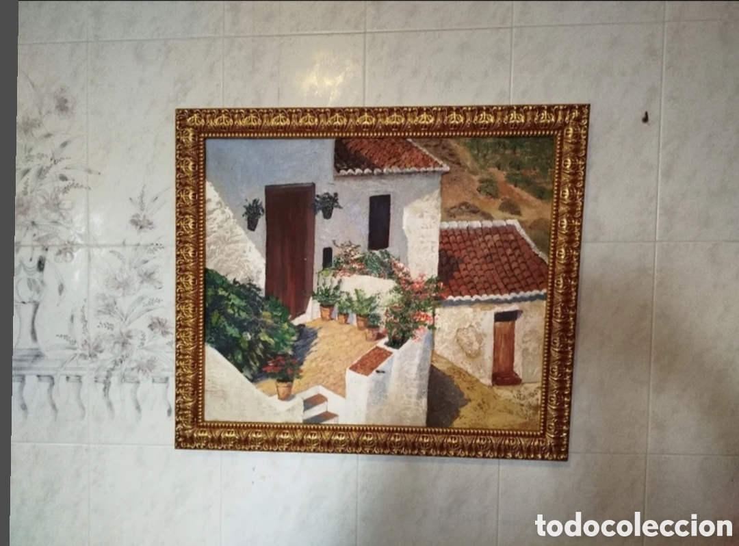 Arte: Cuadro a oleo de un caser&iacute;o - Foto 1