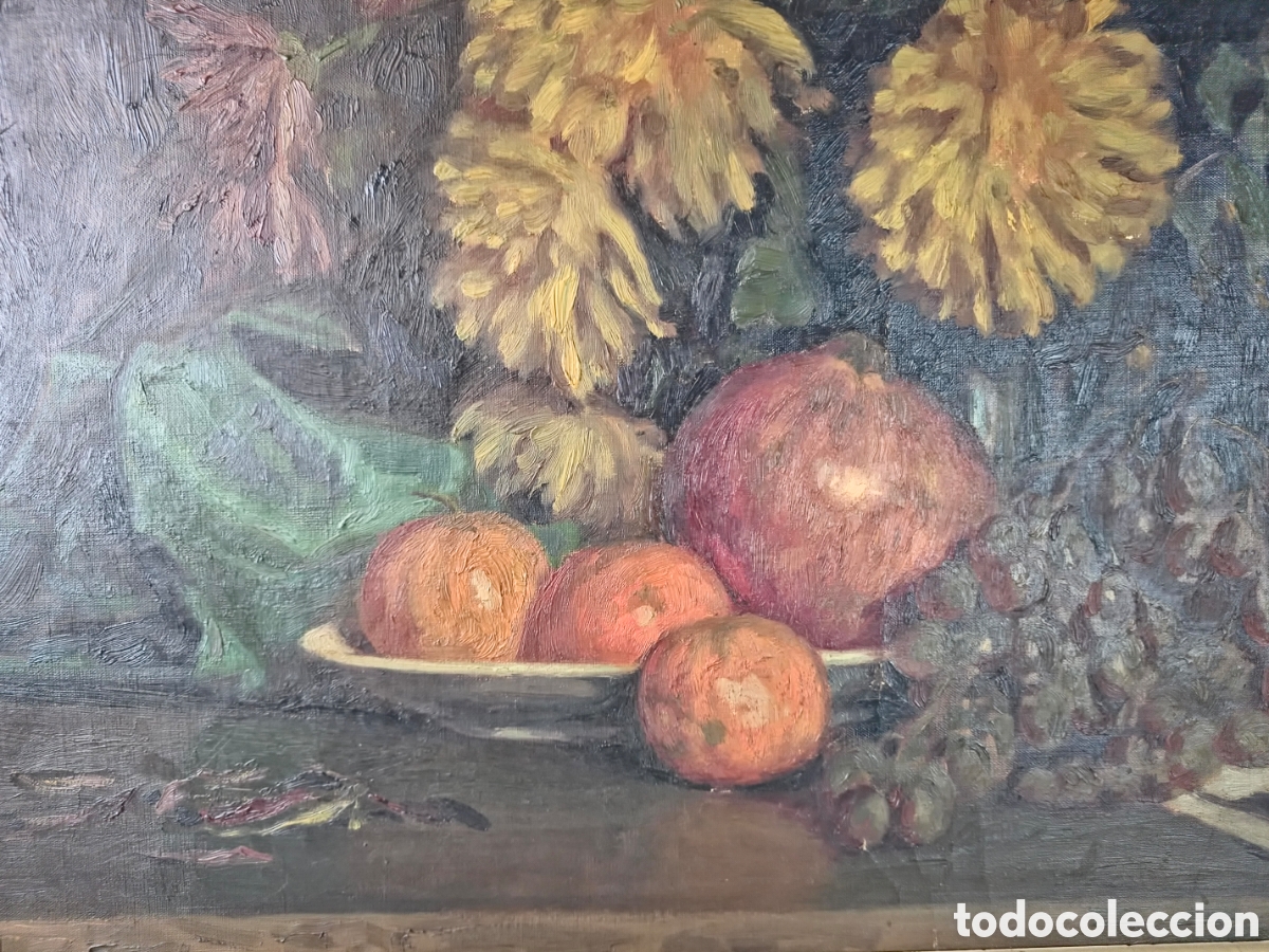 Arte: Excepcional Bodegon Med. S.XX firmado - Foto 6