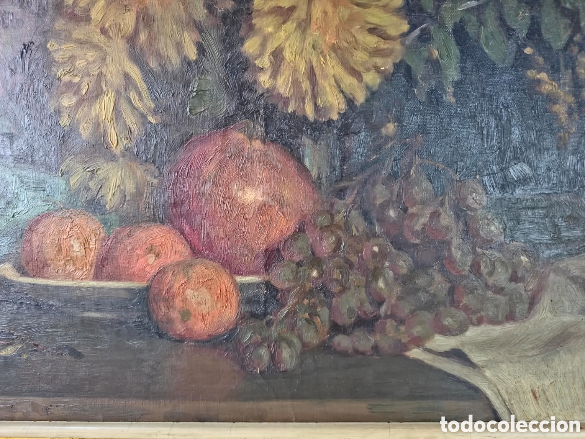 Arte: Excepcional Bodegon Med. S.XX firmado - Foto 8