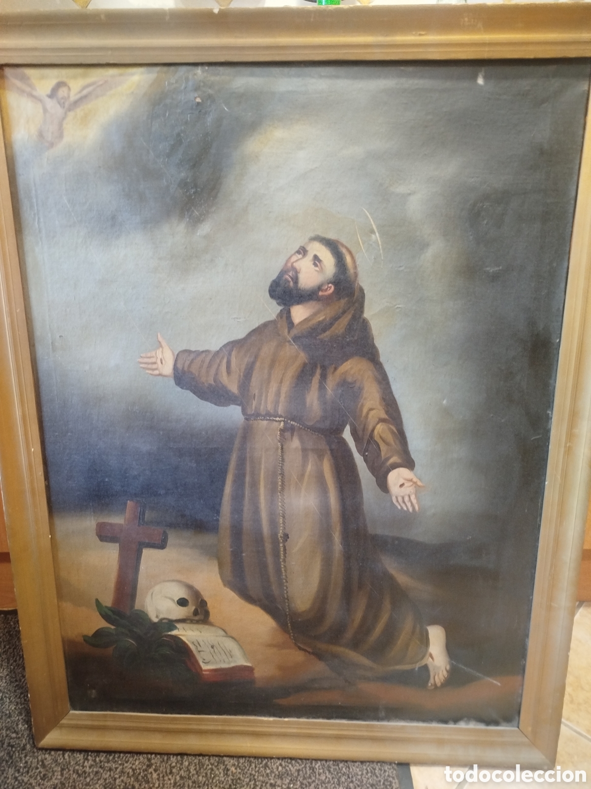 Arte: Cuadro al oleo de san francisco - Foto 1