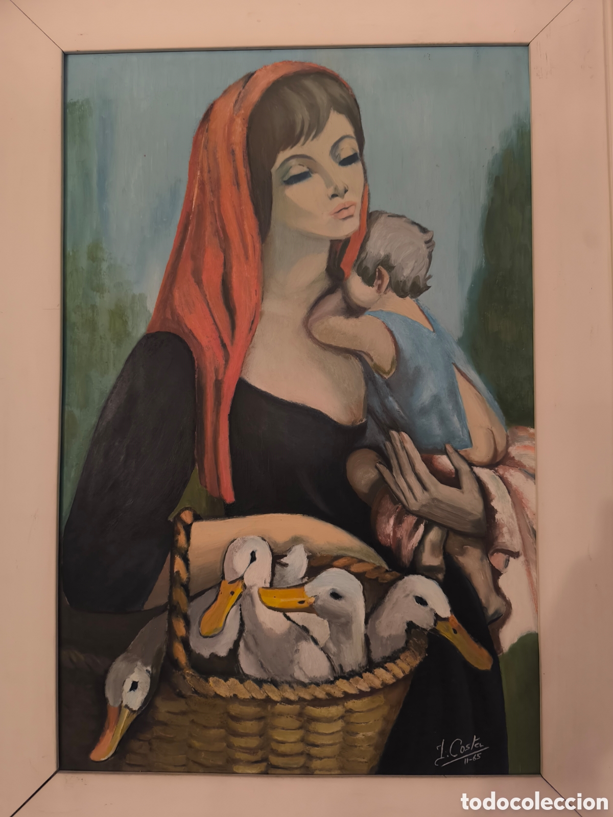 Arte: Cuadro &oacute;leo &rdquo;Mujer con Patos&rdquo; - Foto 2