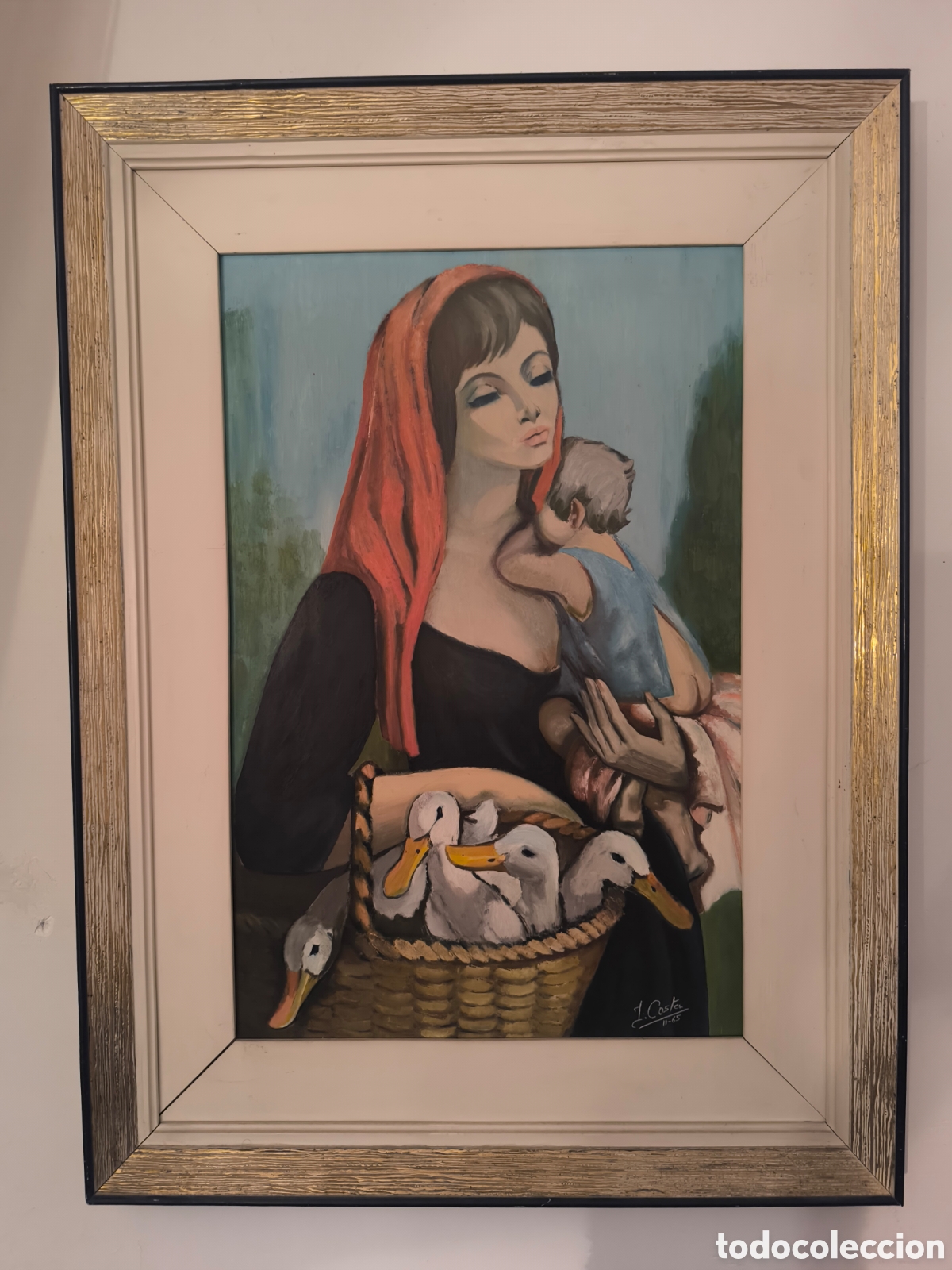 Arte: Cuadro &oacute;leo &rdquo;Mujer con Patos&rdquo; - Foto 1