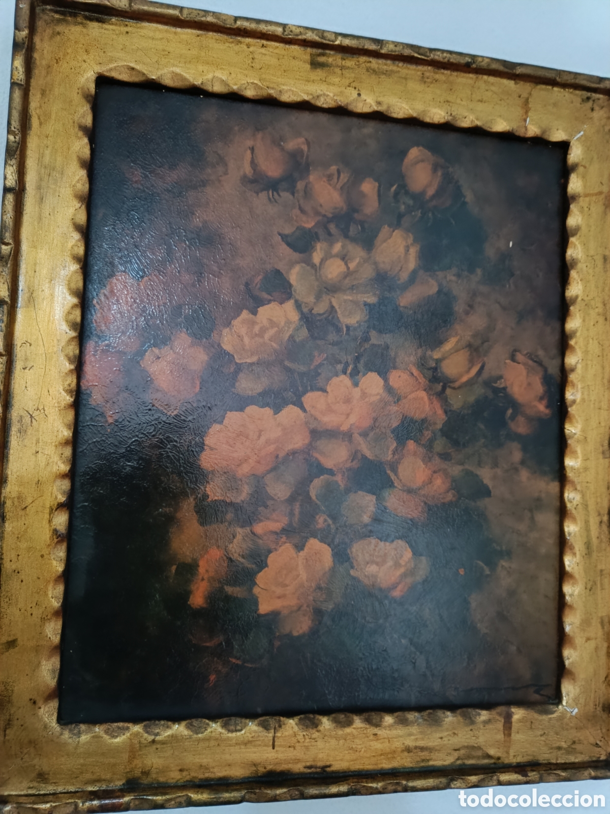 Arte: Cuadro antiguo de flores - Foto 2