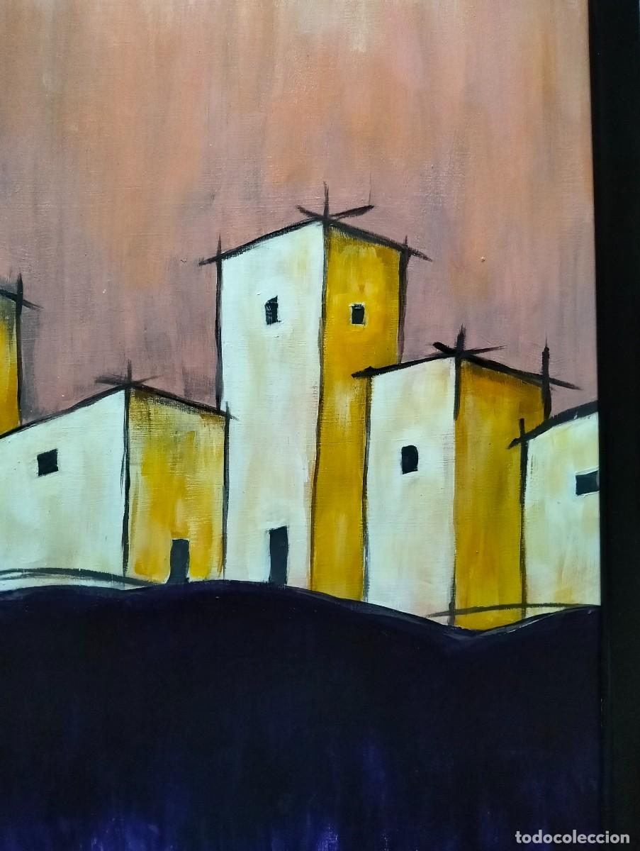Arte: &rdquo;CASER&Iacute;O&rdquo; Acr&iacute;lico sobre madera 100x68cm con marco. - Foto 2