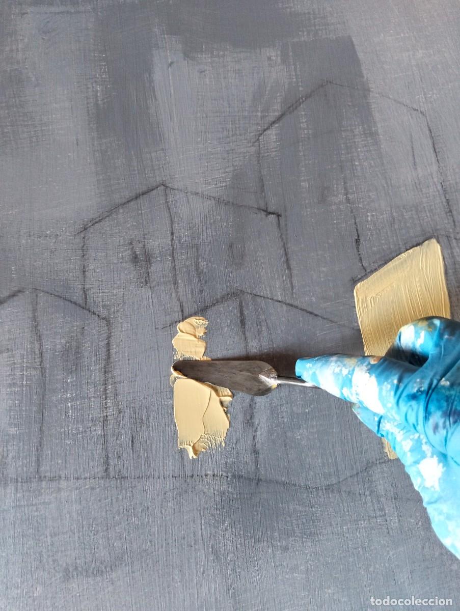 Arte: &rdquo;CASER&Iacute;O&rdquo; Acr&iacute;lico sobre madera 100x68cm con marco. - Foto 8