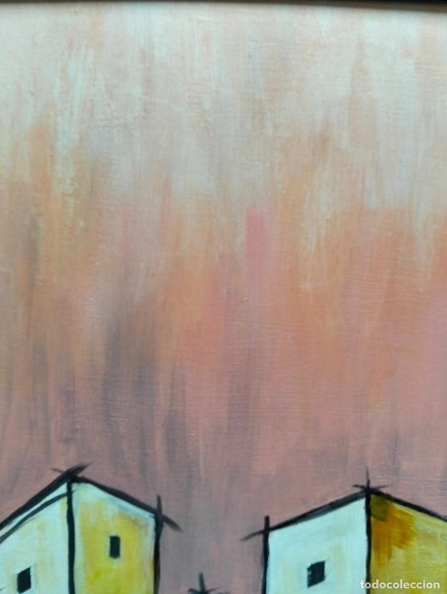 Arte: &rdquo;CASER&Iacute;O&rdquo; Acr&iacute;lico sobre madera 100x68cm con marco. - Foto 10