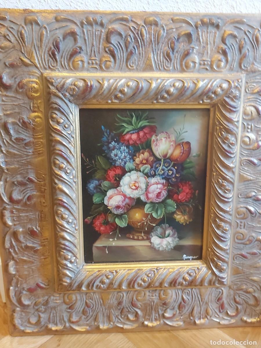 Arte: Cuadro motivos florales oleo - Foto 1