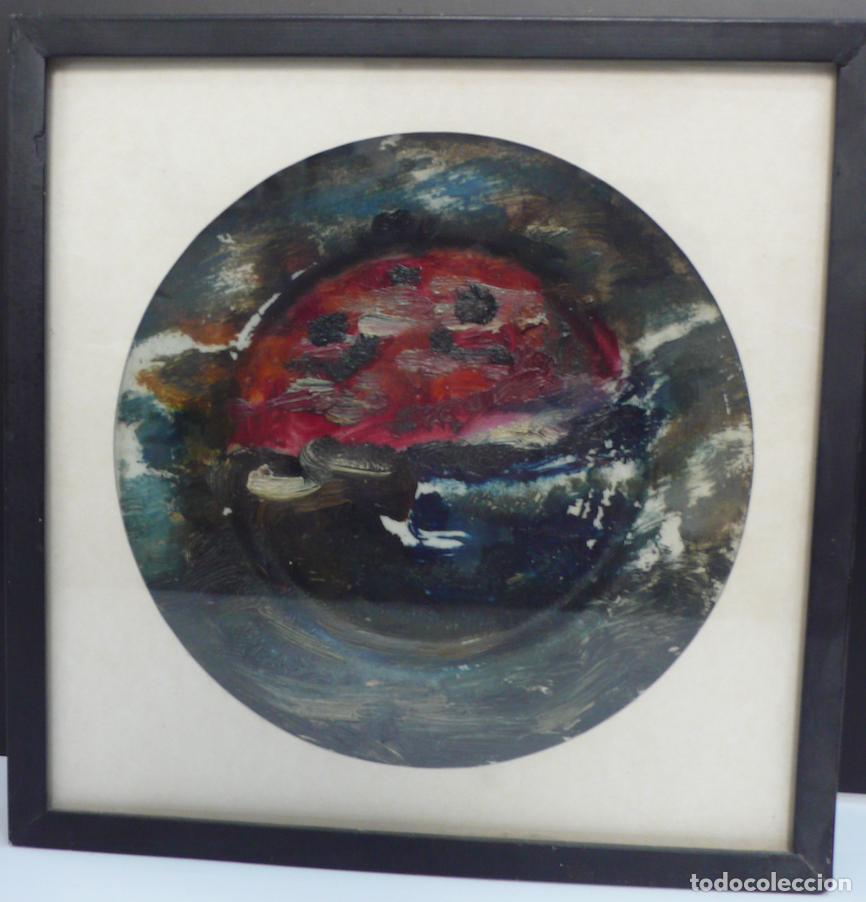 Arte: PLATO PINTADO OLEO ABSTRACTO - Foto 1