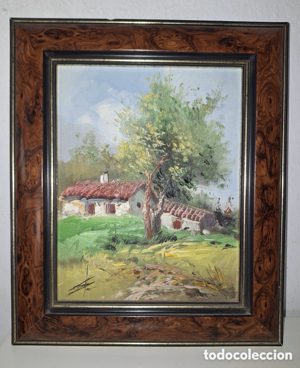 Arte: CUADRO DE &Oacute;LEO SOBRE LIENZO CON MARCO - Foto 1
