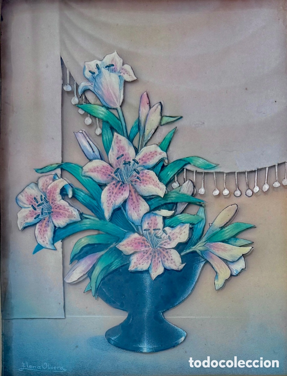 Arte: Elena Olivera cuadro en relieve bodeg&oacute;n - Foto 1