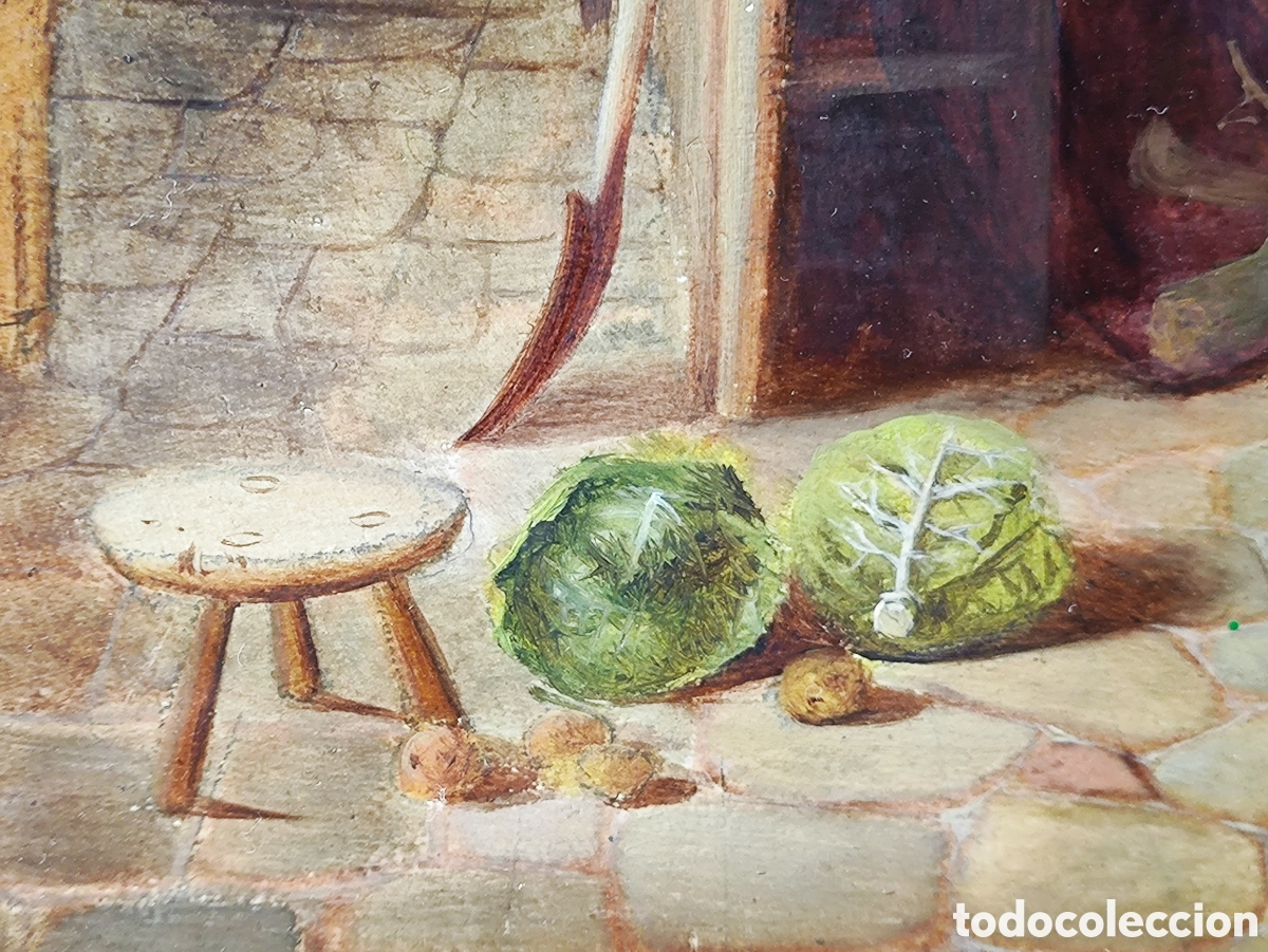 Arte: &Oacute;LEO SOBRE TABLA; E. S. GREIG, &rdquo;INTERIOR&rdquo; - Foto 3