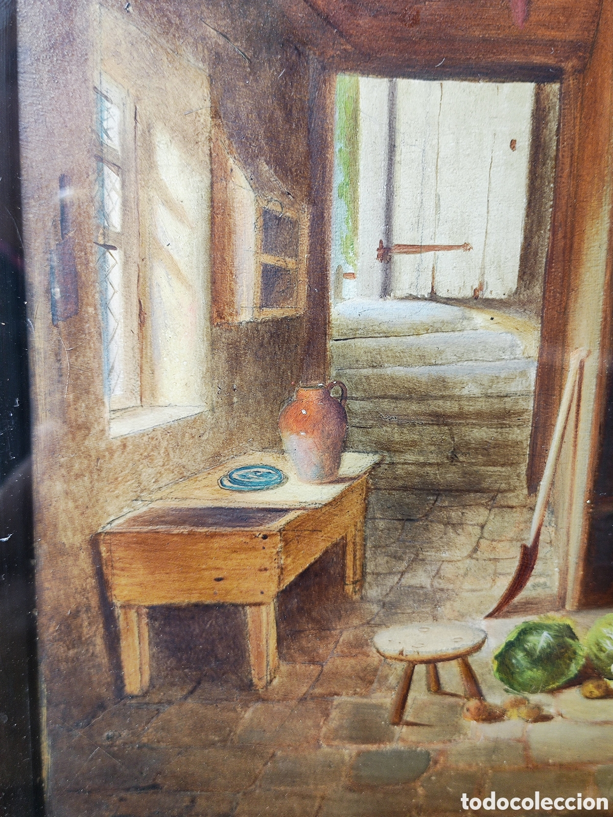 Arte: &Oacute;LEO SOBRE TABLA; E. S. GREIG, &rdquo;INTERIOR&rdquo; - Foto 4
