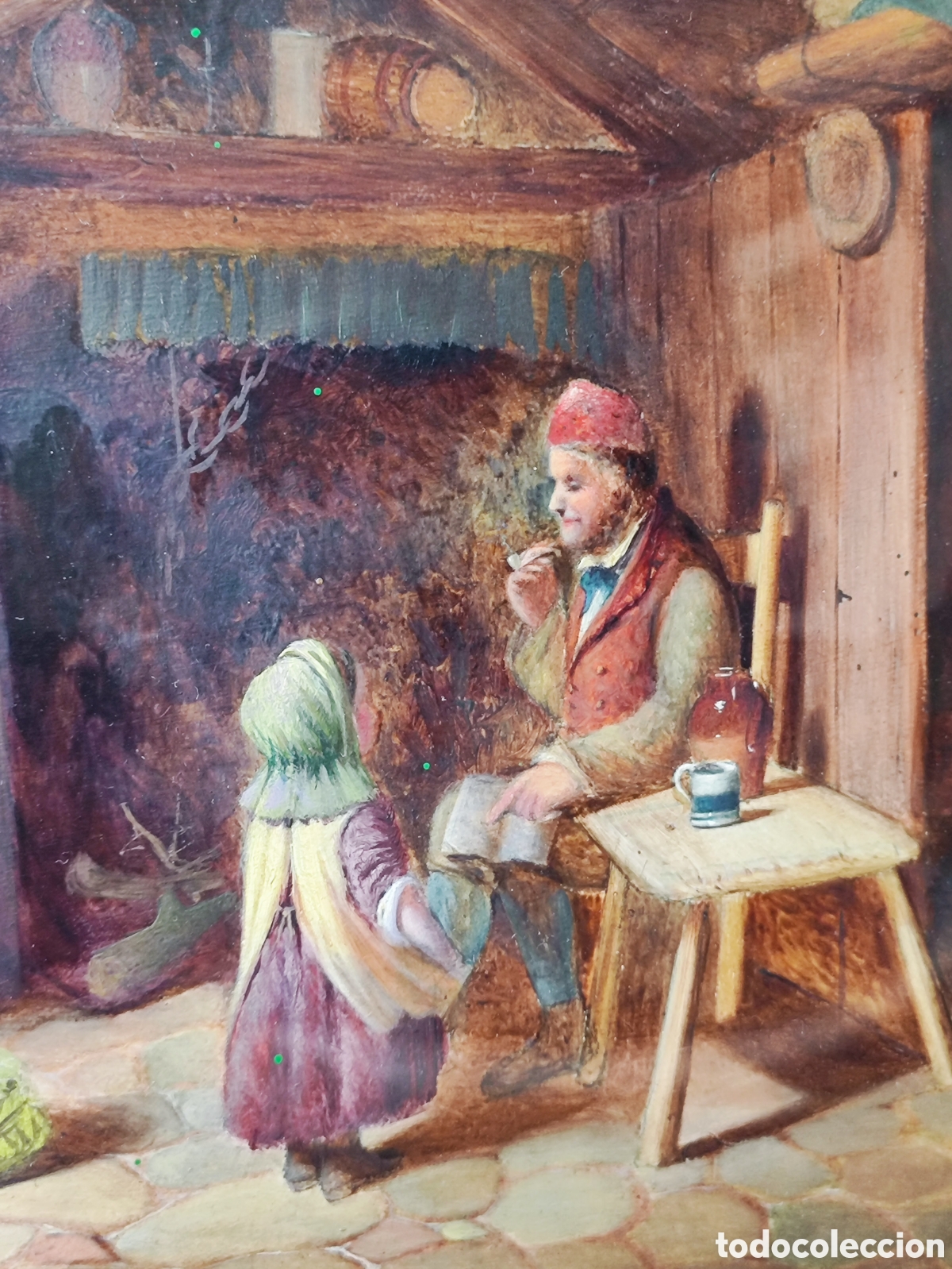 Arte: &Oacute;LEO SOBRE TABLA; E. S. GREIG, &rdquo;INTERIOR&rdquo; - Foto 5