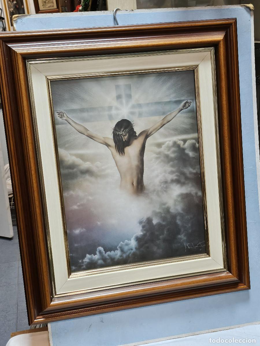 Arte: cuadro con lamina religiosa - Foto 1