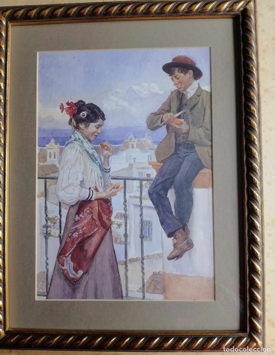Arte: CUADRO CON MARCO ESCUELA ANDALUZA - Foto 1