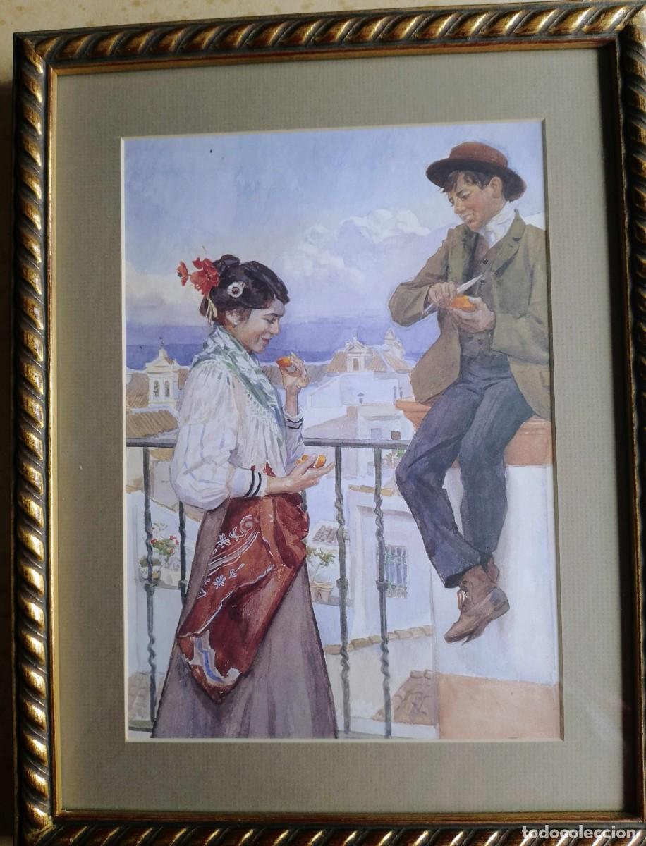 Arte: CUADRO CON MARCO ESCUELA ANDALUZA - Foto 2
