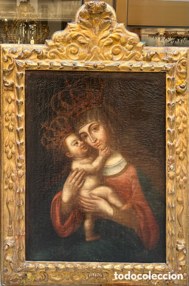 Arte: Virgen con ni&ntilde;o - S.XVII - Foto 1