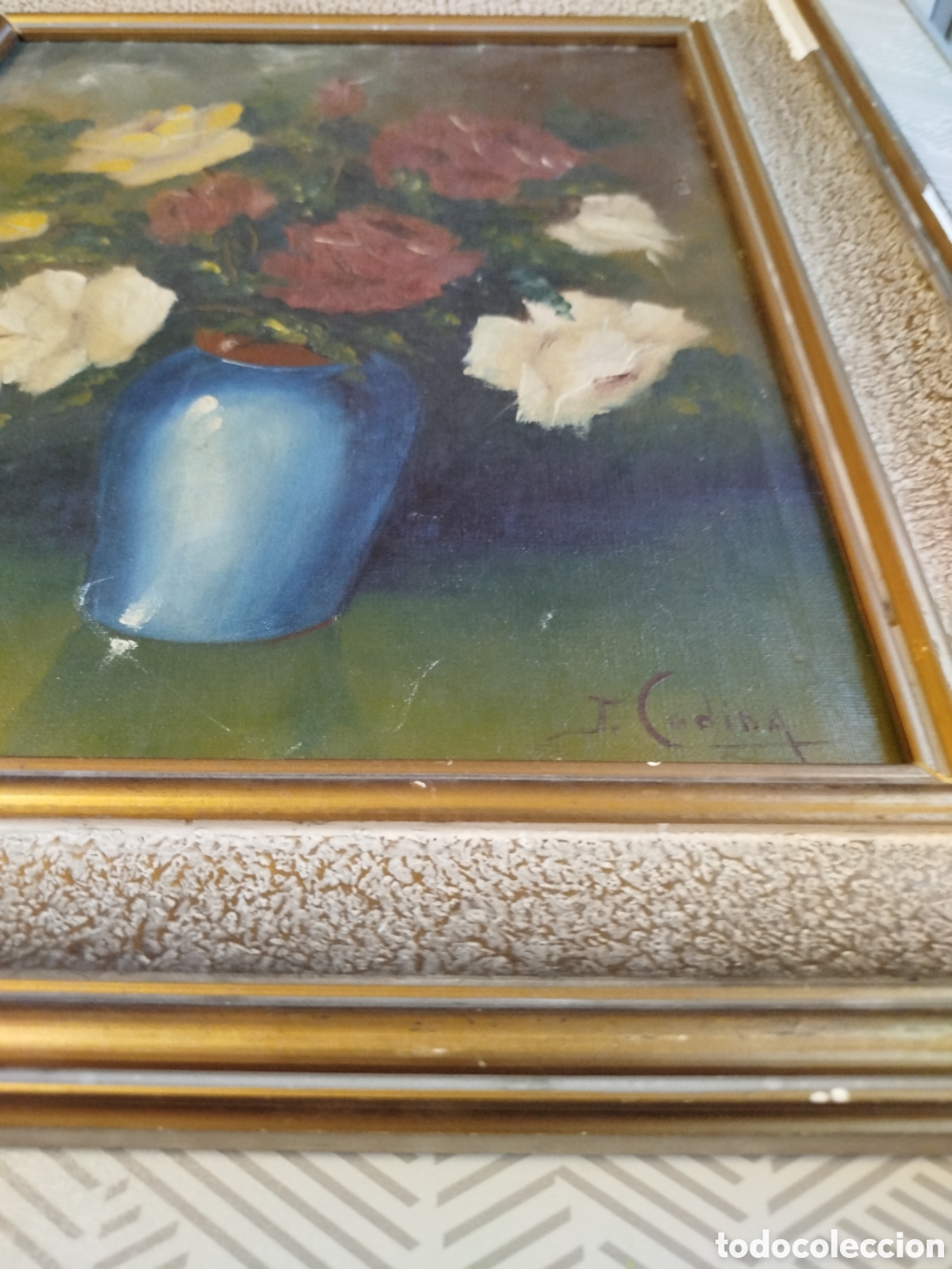 Arte: Cuadro antiguo &oacute;leo sobre lienzo del pintor J.Codina. - Foto 5