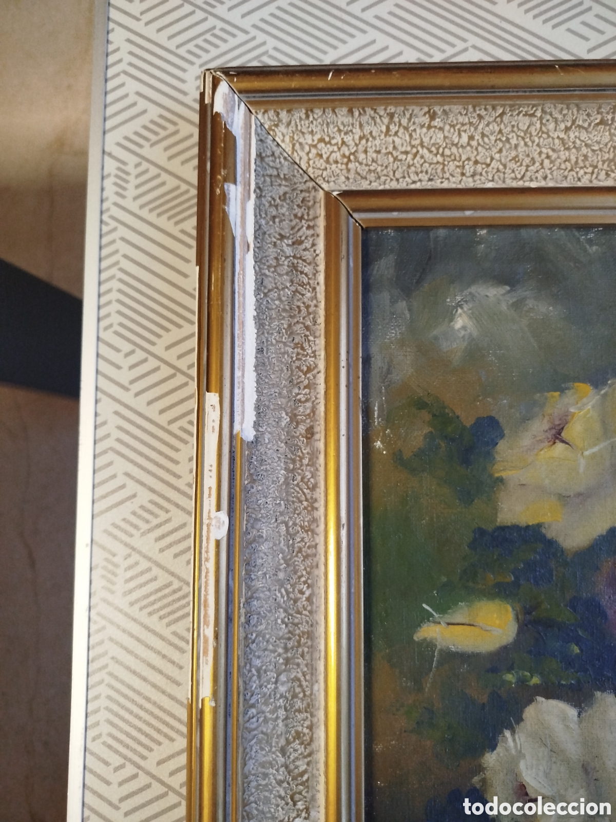 Arte: Cuadro antiguo &oacute;leo sobre lienzo del pintor J.Codina. - Foto 6