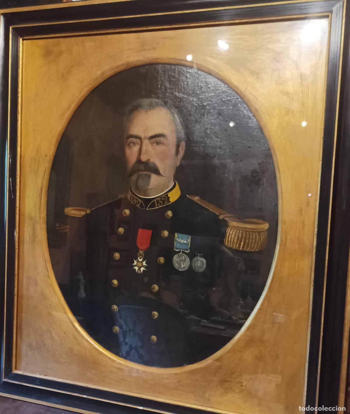 Arte: Oleo sobre lienzo .Militar. - Foto 10