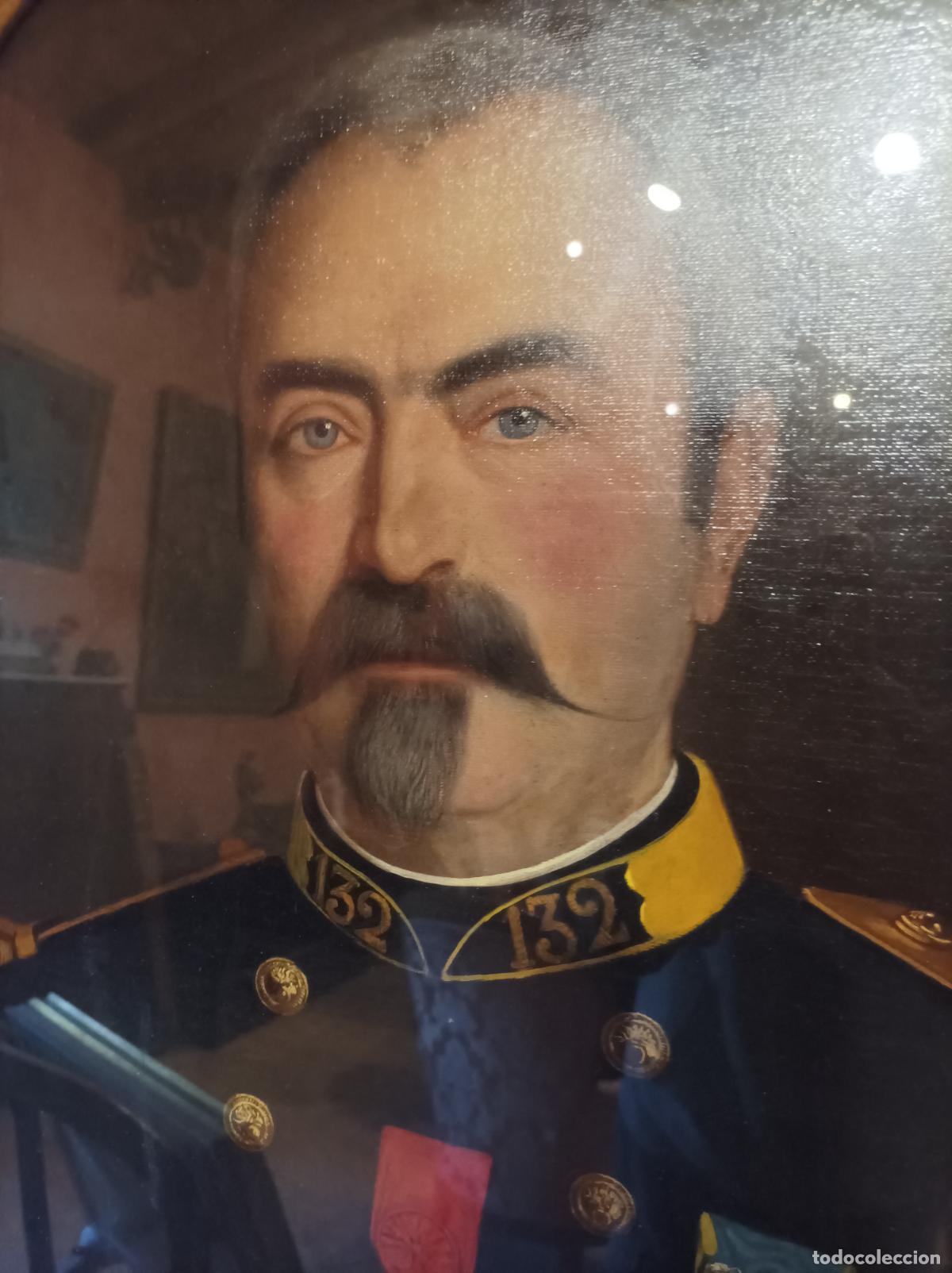 Arte: Oleo sobre lienzo .Militar. - Foto 12