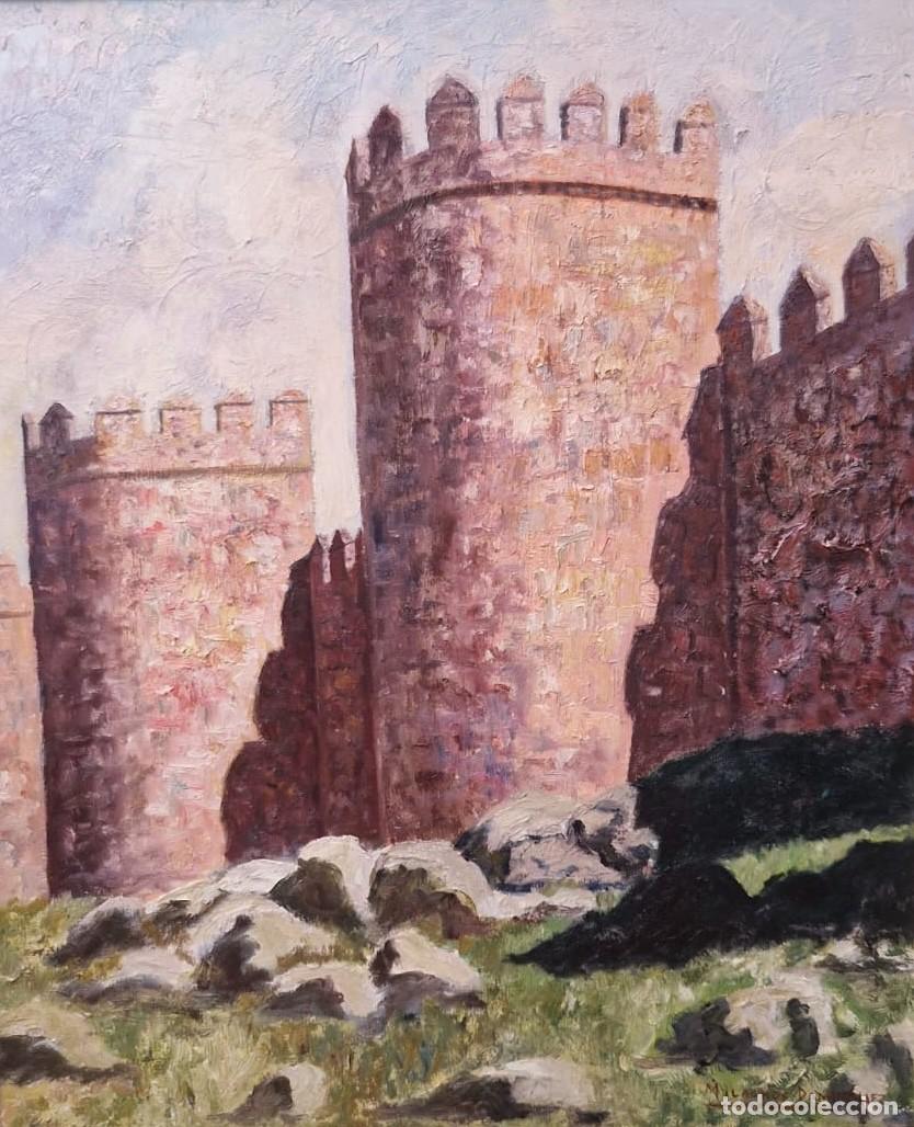 Arte: Muralla de &Aacute;vila - &Oacute;leo sobre lienzo - Foto 1