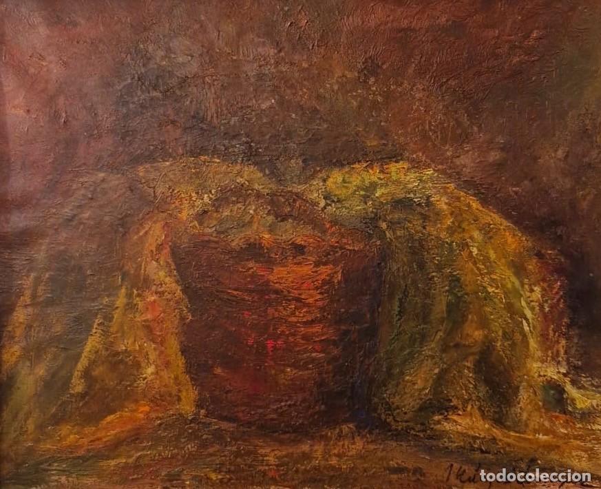Arte: Cesto - &Oacute;leo sobre lienzo - Foto 1