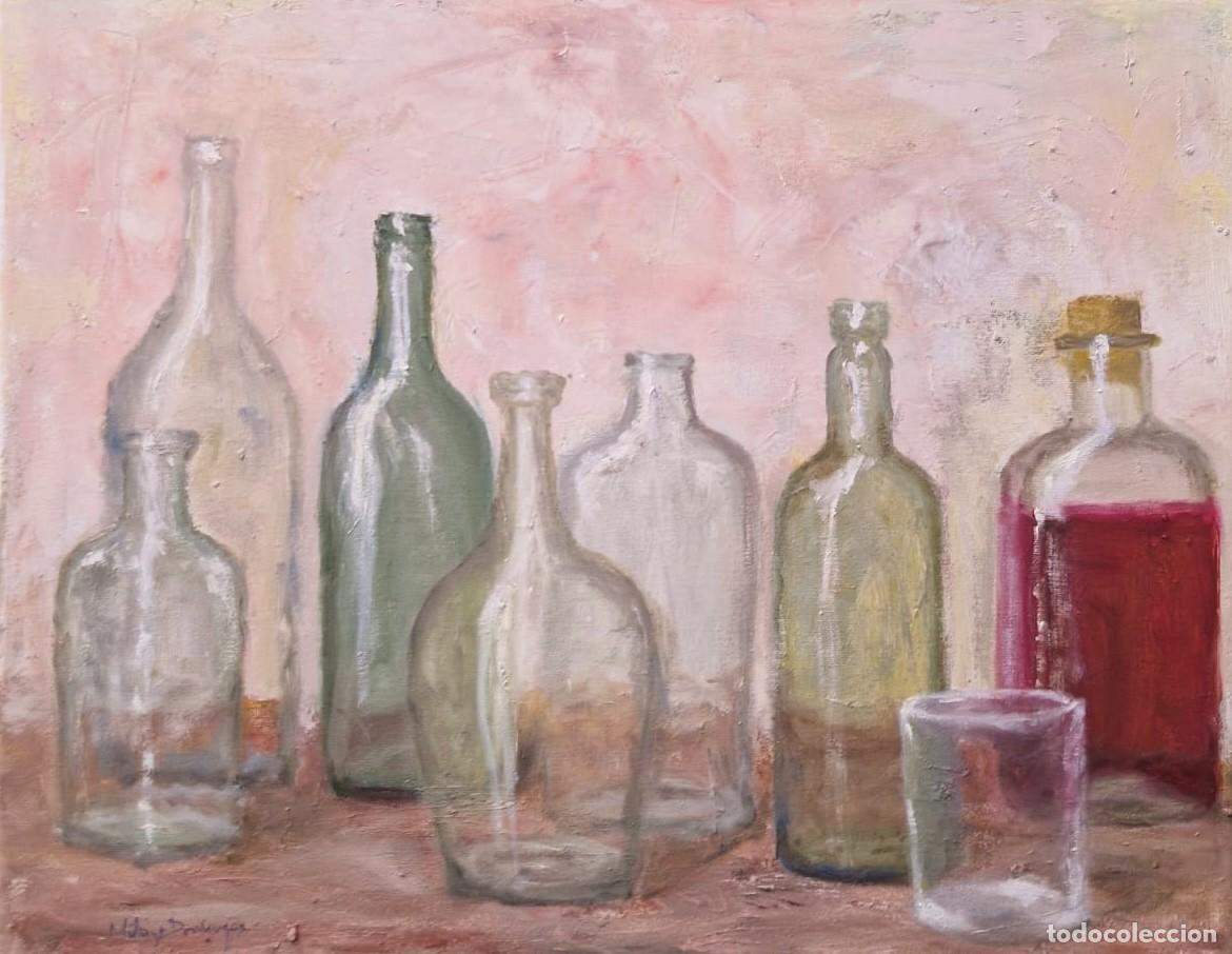 Arte: Botellas - &Oacute;leo sobre lienzo - Foto 1