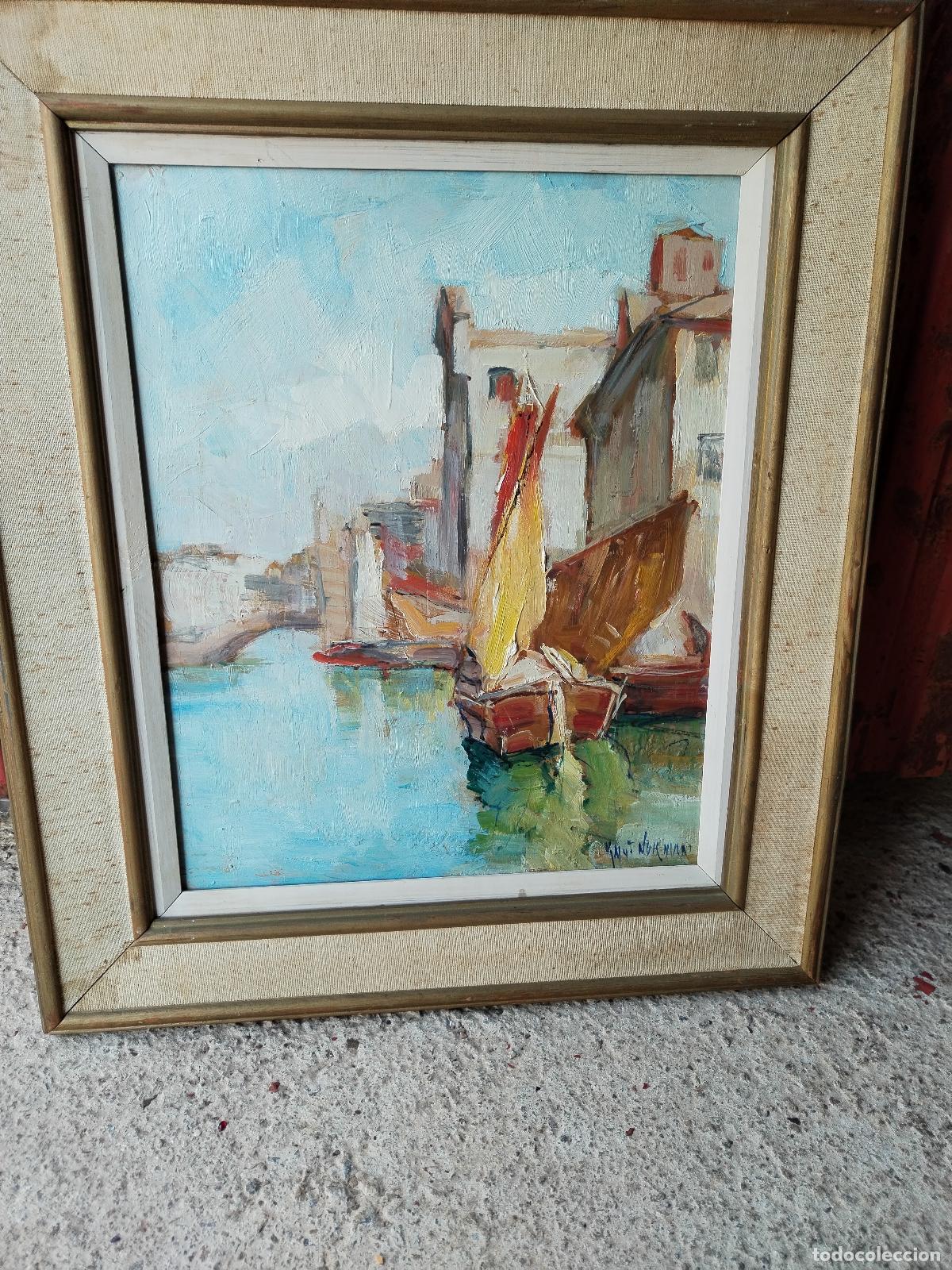 Arte: marina original firmada oleo-table - Foto 2