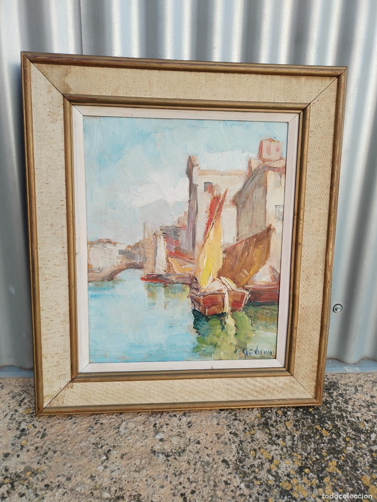 Arte: marina original firmada oleo-table - Foto 3