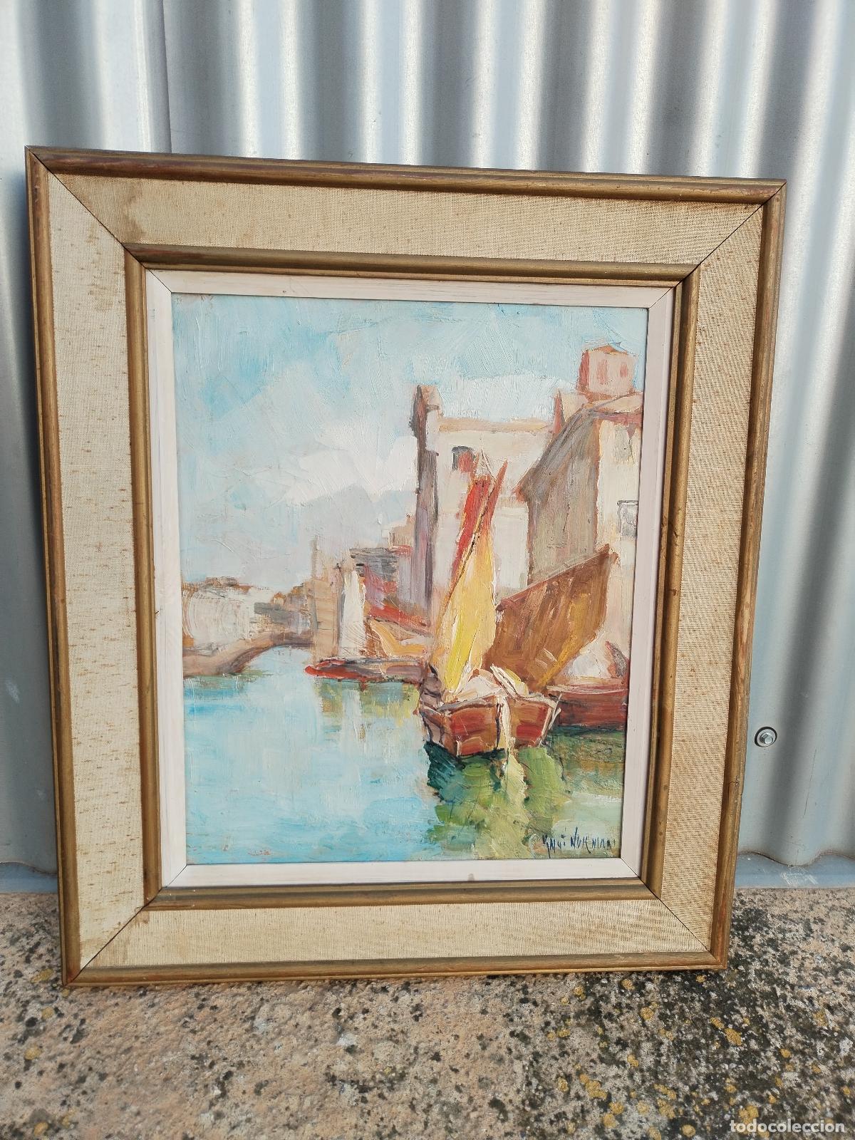 Arte: marina original firmada oleo-table - Foto 1