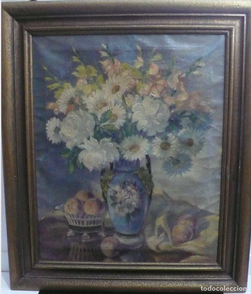 Arte: PINTURA OLEO BODEGON FLORES - Foto 1
