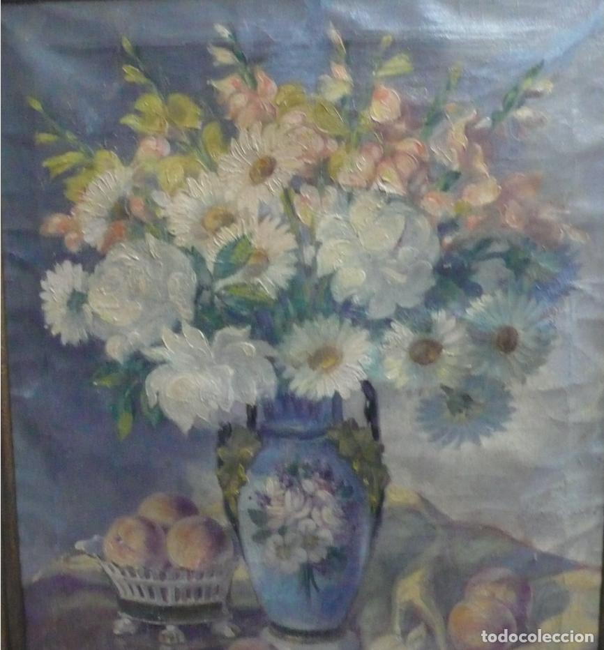 Arte: PINTURA OLEO BODEGON FLORES - Foto 2