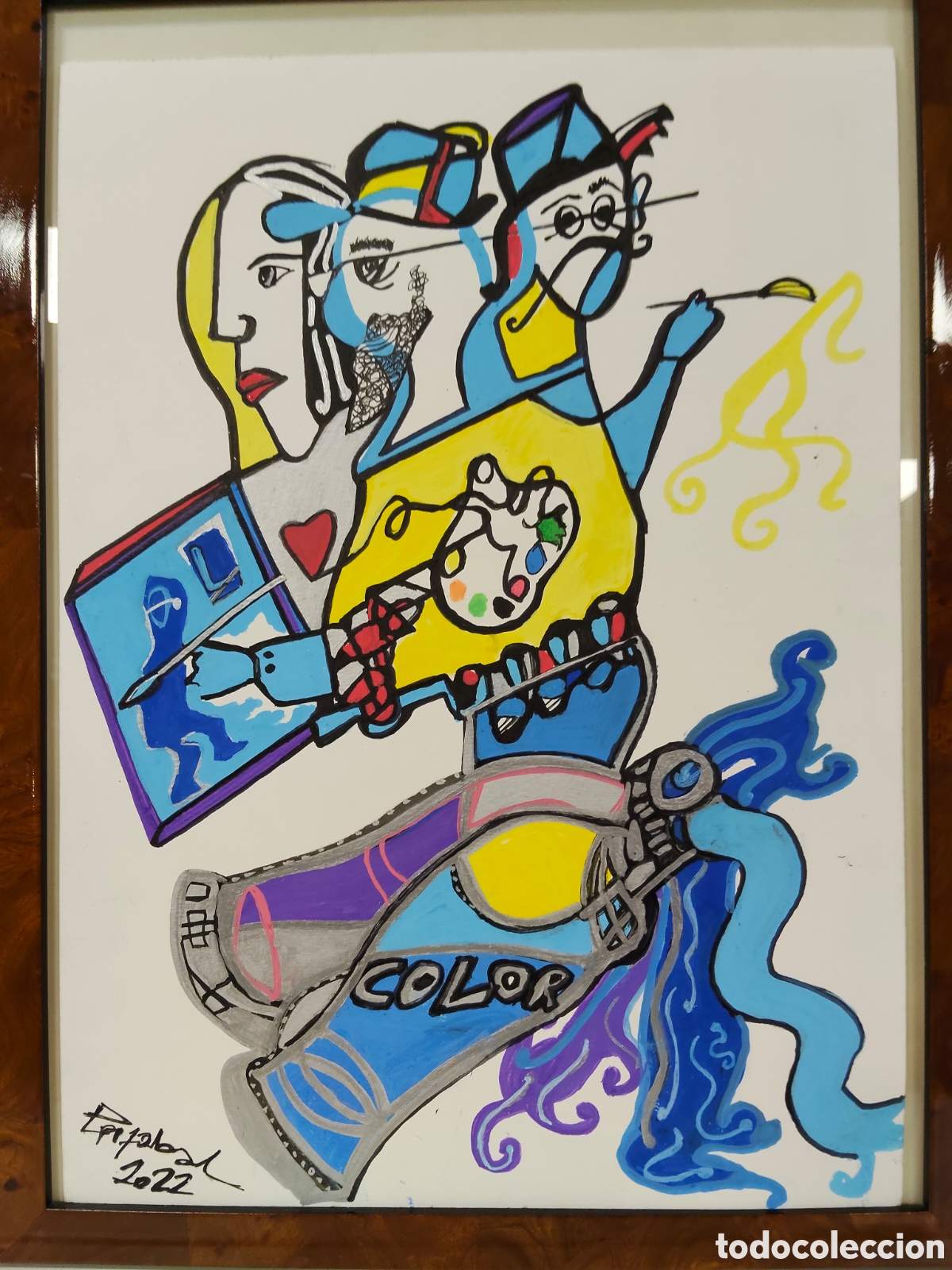 Arte: EPIFABAL t&eacute;cnica mixta sobre papel - Foto 1