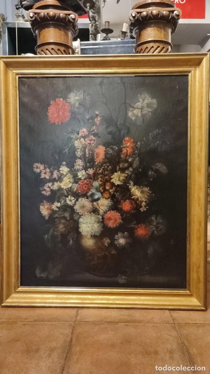 Arte: bodegon de flores siglo XX - Foto 1