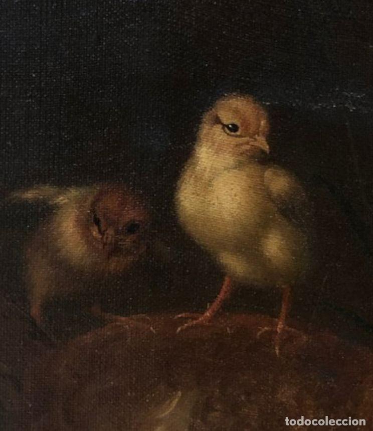 Arte: magnifico bodegon de gallina y pollitos - Foto 9
